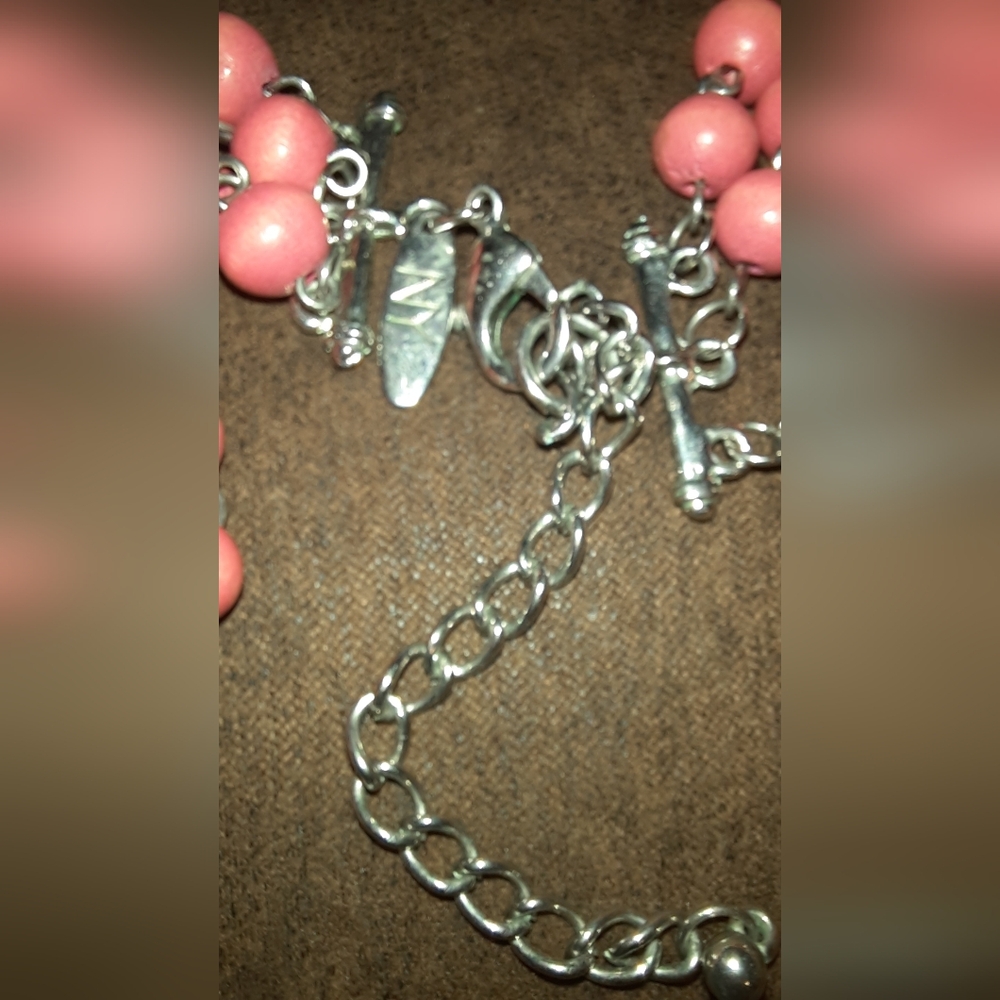 Bead And Shell Multistrand Necklace Signed Silver… - image 7